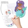 Big Dot of Happiness Mermaid Birthday Invitations, You're Invited Mermaid-Shaped Party Fill-In Invitation Cards with Envelopes, Set of 12 - 2 of 4