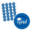 Big Dot of Happiness Blue Grad - Best is Yet to Come - Royal Blue Graduation Party Circle Sticker Labels - 24 Count - 2 of 4
