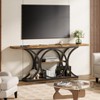 63 inch Extra Long Sofa Table, 3 Tier Rustic Industrial Entry Console Table - 4 of 4