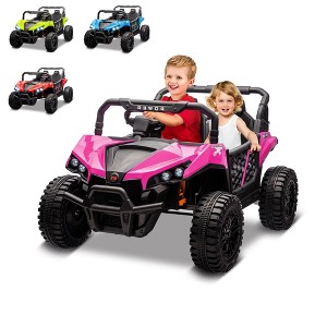 Harley-Style 24V Kids UTV Ride-on - Parent Remote Control, 2 Seats, Bluetooth Music,Storage Spaces,LED Lights & Metal Body for Ages 1-8 - 1 of 4
