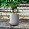 Rosemead Home & Garden, Inc. Kante Fiberglass Indoor Planter Pots Charcoal Gray 11.8"x11.8"x12.2" - 3 of 4
