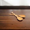 Slickblue Hand-Carved Wooden Salad Servers - Rustic Olive Wood with Tree Branch Handles, 2-Piece Set - 3 of 3