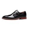 Santimon Mens Loafers Silp On Formal Dress Genuine Leather Double Buckle Monk Strap Loafers Fashion Comfort Business Shoes - 2 of 4