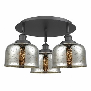 Bell - 3 Light Flush Mount In Art Deco Style-9.25 Inches Tall and 19.75 Inches Wide - 1 of 1