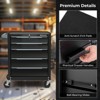 Costway Rolling Steel Tool Chest 5-Drawer Tool Storage Cabinet with Hanging Holes - 4 of 4