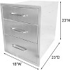Outdoor Kitchen Drawer, 3-Layer Stainless Steel Flush Mount BBQ Drawer for Outdoor Kitchens & BBQ Islands - 3 of 4