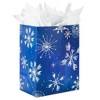 Hallmark Over-sized Gift Bags & Tissue Gift Packaging Set: Celestial Snowflake Design, 3-Pack with 15 Sheets - 3 of 4