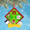 Polarx 3.5 Inch Quilting Christmas Tree Ornament , Christmas Decor Quilt Square Sewing (1PC) - 2 of 4