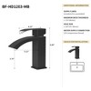 ChicFurnit Bathroom Sink Faucet Single Handle CUPC Certified Matt Black Finish Design for Stylish Spaces, Black, 10.24"*7.09"*2.36" - 3 of 4