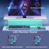 Pinmoco 42" Reversible L-Shaped Gaming Desk, LED Carbon Fiber Desk with Monitor Stand & Headset Hooks - 4 of 4