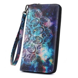 Wallet Women Large Capacity Clutch Purse For Ladies Card Holder RFID Cell Wristlet Phone Zipper Coin Travel Pocket - 1 of 4