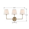 Crystorama Lighting Sylvan 3 - Light Vanity in  Vibrant Gold - 3 of 4