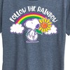 Women's - Peanuts - Follow The Rainbow Short Sleeve Graphic T-Shirt - 2 of 4