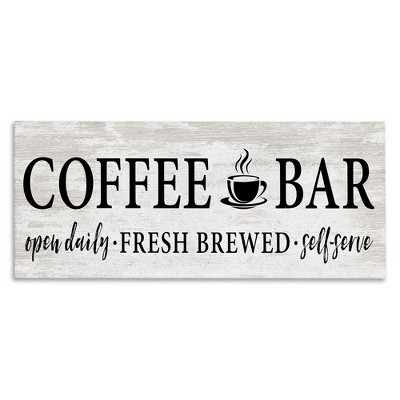 Stupell Industries Coffee Bar Cafe Rustic Sign, 40" x 17"