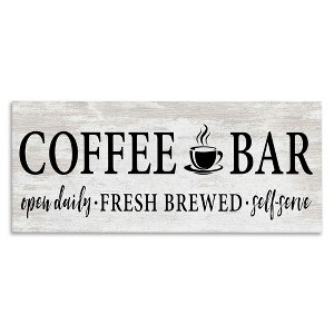 Stupell Industries Coffee Bar Cafe Rustic Sign, 40" x 17" - 1 of 4