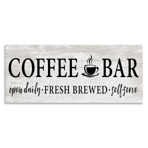 Stupell Industries Coffee Bar Cafe Rustic Sign, 40" x 17" - image 1 of 4