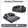TIRAMISUBEST 77 Inch Convertible Corduroy Sleeper Sofa Bed 4 in 1 King Size Floor Mattress Memory Foam No Assembly - 2 of 4