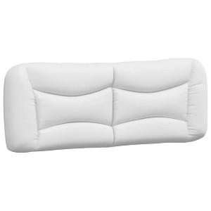 vidaXL Headboard Cushion Hanging Upholstered Bed Back Pillow Faux Leather - White 53.9" - 1 of 4