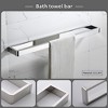 4-Piece Bathroom Hardware Accessories Set Polished Chrome Towel Bar Set Square Towel Holder Kit Stainless Steel Wall Mounted - 2 of 4