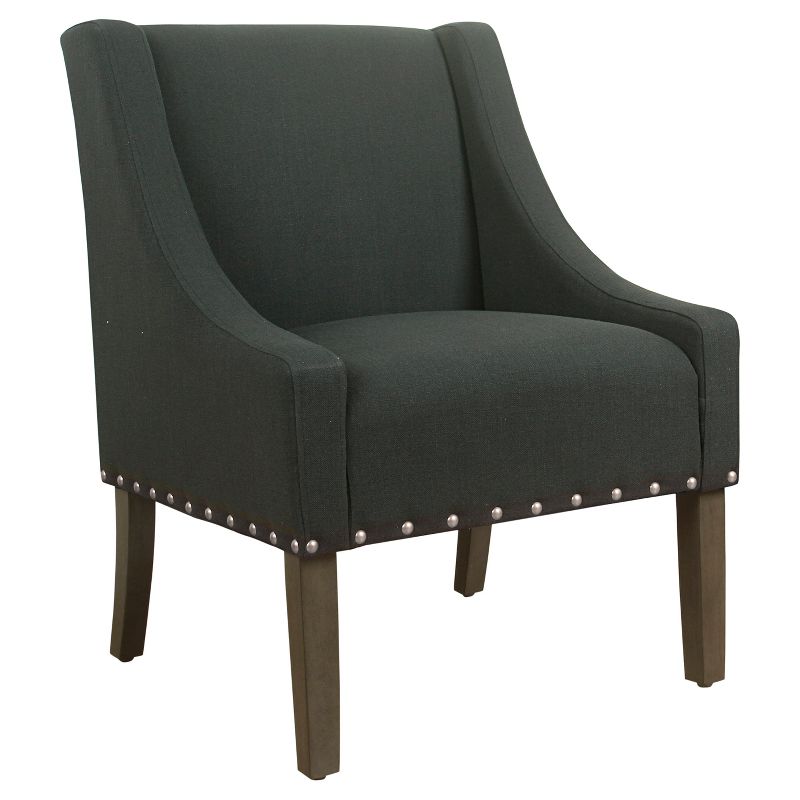 Modern Swoop Accent Chair with Nailhead Trim - Homepop, 1 of 14