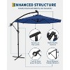 TackView 10FT Cantilever Patio Umbrella with Cross Base, Outdoor Offset Market Umbrella, for Backyard Lawn Garden and Pool - 4 of 4