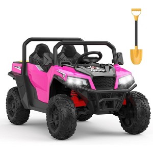 24V Electric Ride on Dump Truck for Kids,2-Seater 4WD Remote Control Car with Electric Dump Bed & Shove - 1 of 4