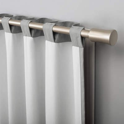Silver Gray Blackout Thermal Back Tab Curtain Panel