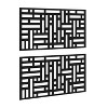 Dovelina Metal Outdoor Wall Sign Panels Decorative Screen - 3 Panels - 2 of 4