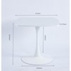 VYNXARIA Versatile White MDF Dining and Coffee Table with Metal Legs - 3 of 4