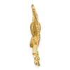 Black Bow Jewelry 14k Yellow Gold Large 2D Textured Eagle Pendant - 2 of 4