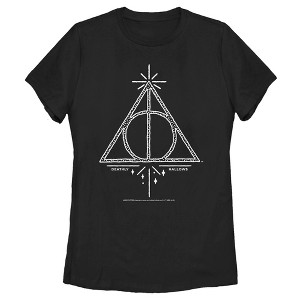 Women's Harry Potter Deathly Hallows Symbol T-Shirt - 1 of 4