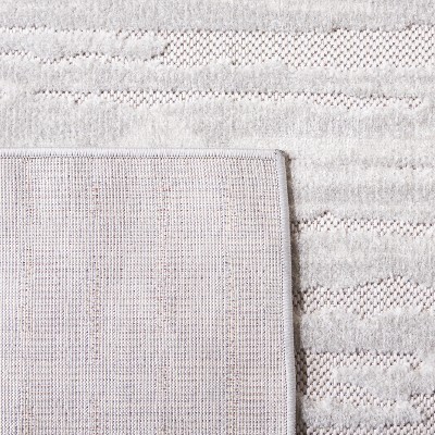 Cabana Modern Gray Square Outdoor Rug 6'7" - Weather-Resistant Synthetic