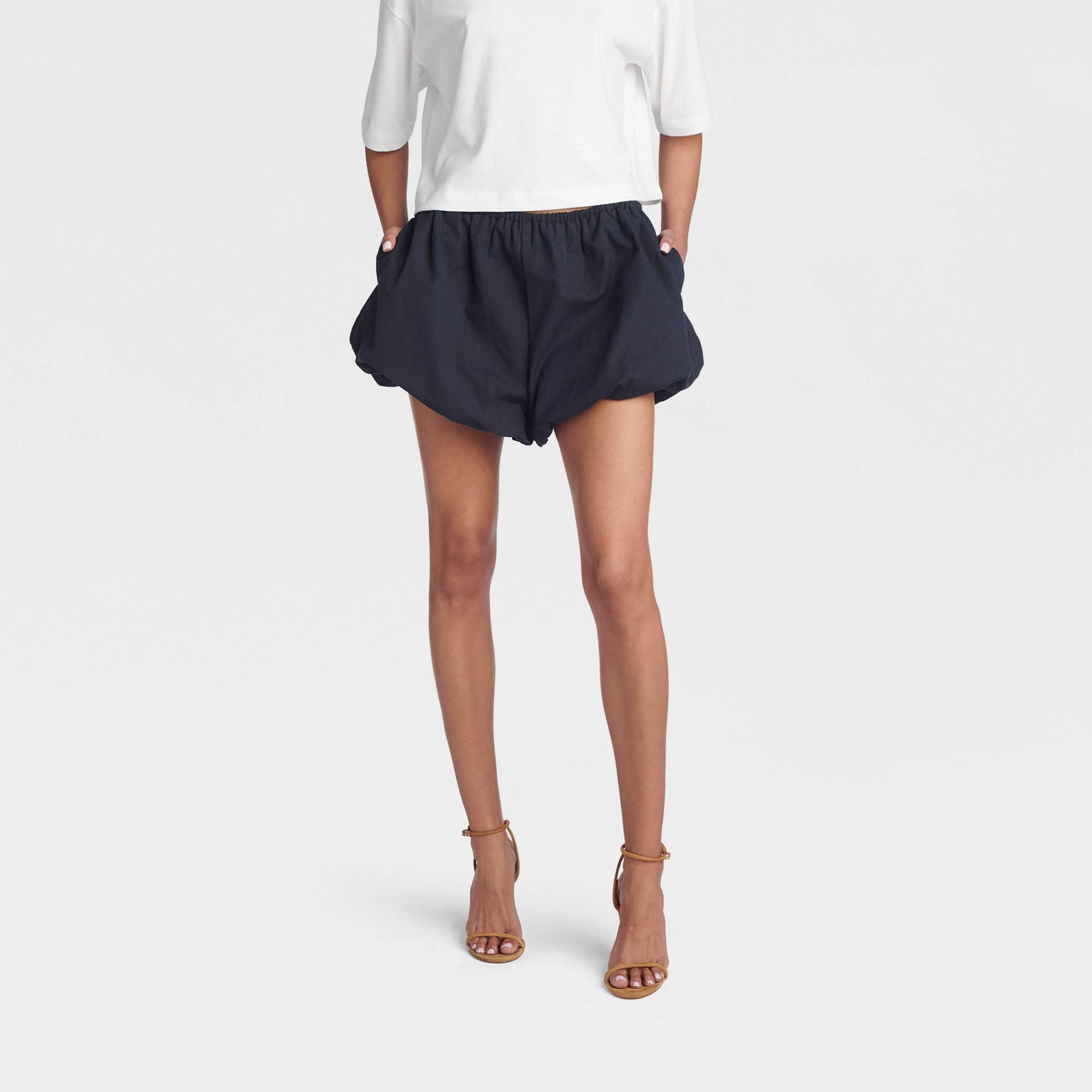KBB by KAHLANA Women's 'The Bubble Shorts' - Navy Blue