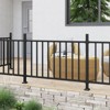 Galvanized Steel Corner Metal Fence Post with Flange and Post Cap (2 pack) - 2 of 4