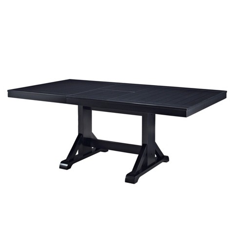 Black wooden best sale dining table