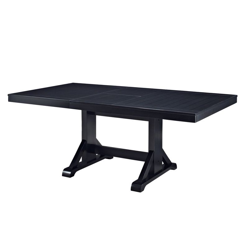 77&#34; Wood Extendable Dining Table Antique Black - Saracina Home, 1 of 8