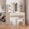 Nicbex Small Vanity Desk Sliding Mirror, Hidden Storage, Minimalist Dressing Table for Bathroom/Dorm Rooms - 4 of 4