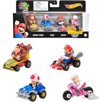 Hot Wheels The Super Mario Bros. Movie Jungle Kingdom Raceway Playset 4 Pack
