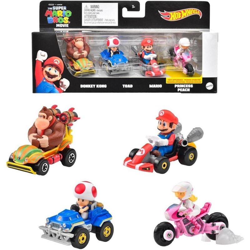 Hot Wheels The Super Mario Bros. Movie Jungle Kingdom Raceway Playset 4 Pack, 1 of 7