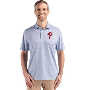 Philadelphia Phillies Cutter & Buck Pike Eco Diamond Dot Print Recycled Mens Big & Tall Polo - 1 of 1