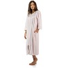 Casual Nights Women's Zipper Front Jacquard Fleece Long Robe Duster - 2 of 3
