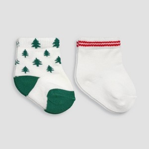 Carter's Just One You® Baby 2pk Christmas Crew Socks - 1 of 1