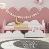 Twin Size Platform Bed with Clouds and 2 Drawers - ModernLuxe - image 2 of 4