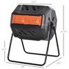 VYNXARIA Tumbling Compost Bin Outdoor 360¡ã Dual Chamber Rotating Composter 43 Gallon, Orange - 2 of 4