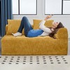 64.2'' Chenille Minimalist Loveseat Sofa with Sleeper and Ergonomic Deep Seat - 3 of 4