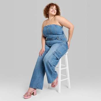 JNGSA Women's Plus Size Jumpsuit - Casual Print Loose Adjustable