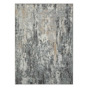2 x 6 ft Polyester Velvet Towel Blue Rectangular Hallway Bathroom Entryway Kitchen Office Foldable Ink-splashed tree bark Printed Modern Washable Are - 1 of 4