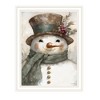HomeRoots Old World Frosty The Snowman White Framed Wall Art - 4 of 4