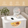 Bestier Nightstands Set of 2 with Charging Station, Modern LED End Table Bedside Table with Drawer for Bedroom & Living Room - 2 of 4