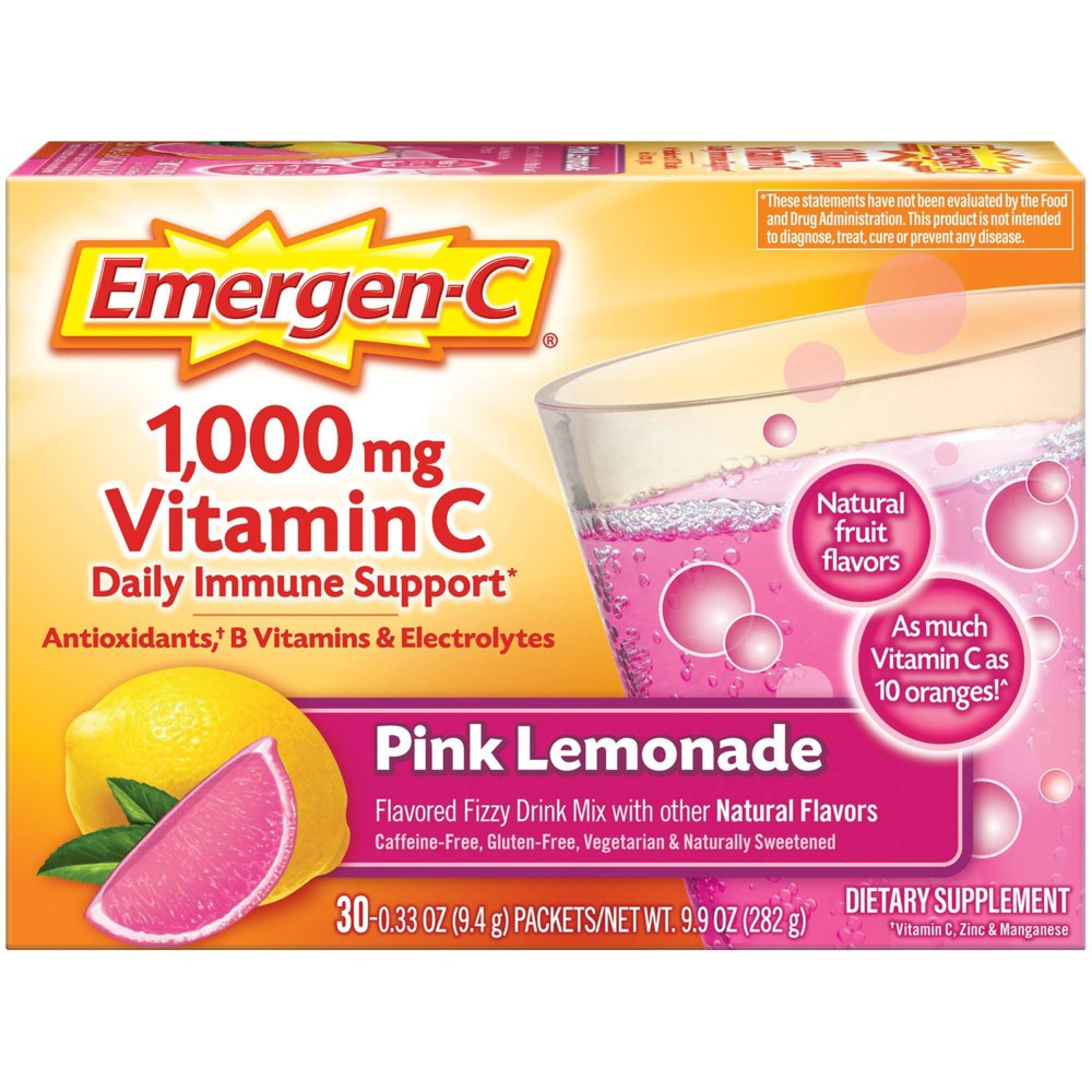 UPC 076314302048 product image for Emergen-C Vitamin C Drink Mix - Pink Lemonade - 0.33oz/30pk | upcitemdb.com